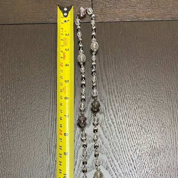 K: Silver Crystal Necklace - Picture 4 of 7